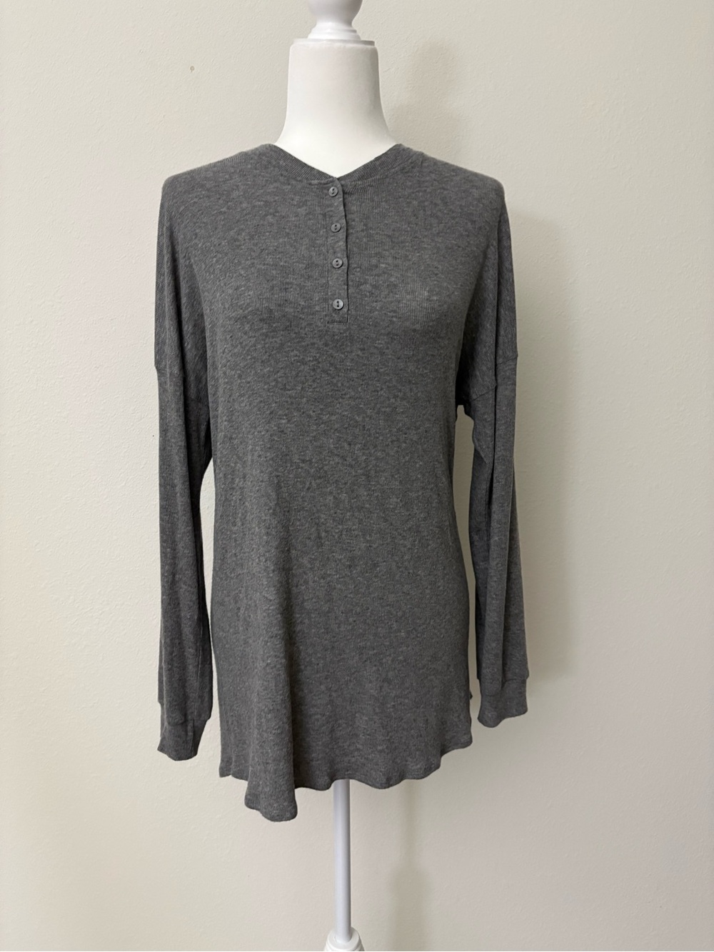 Intimissimi Modal Long Sleeve Henley Lounge Top